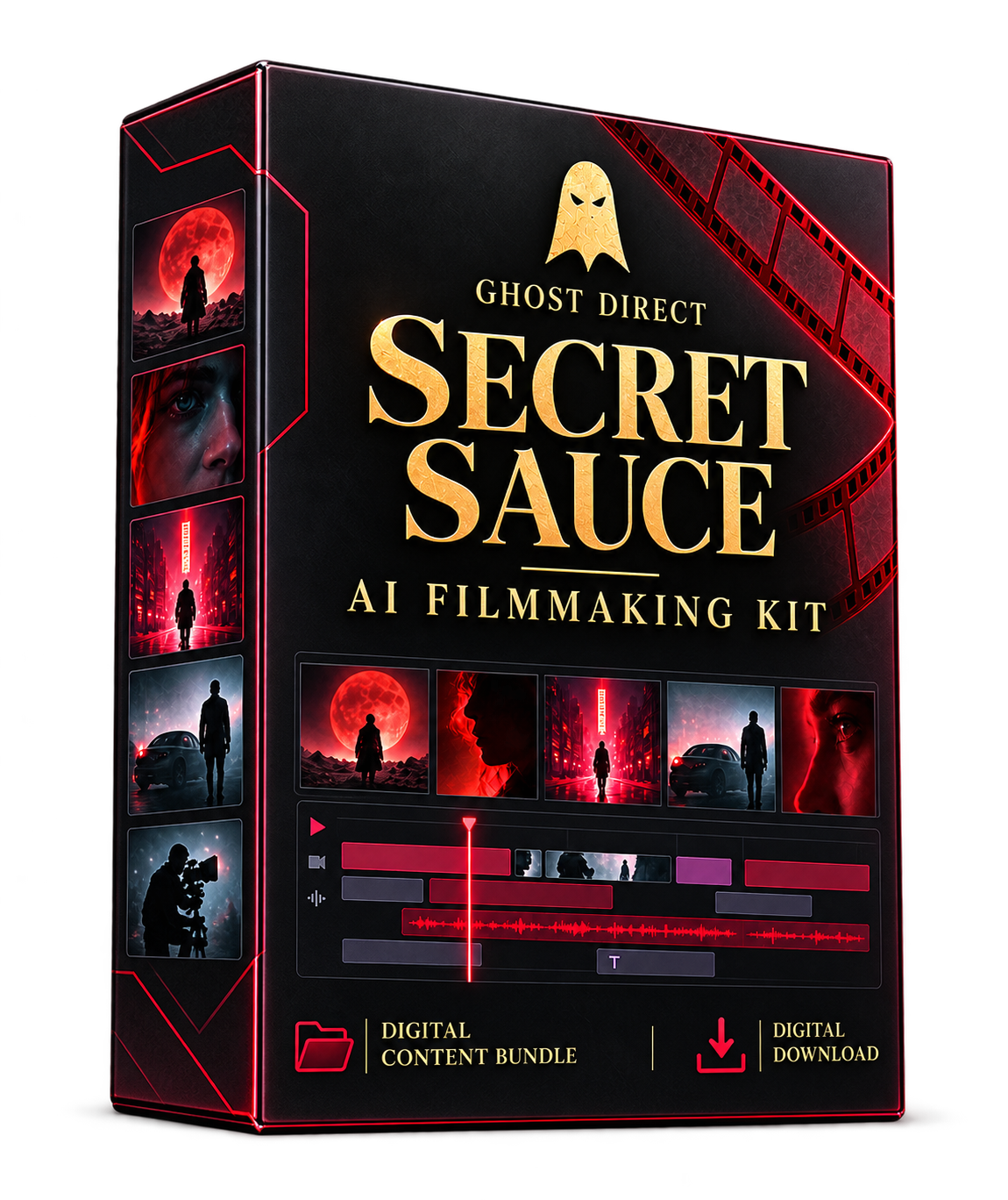 Ghost Direct Secret Sauce digital content bundle shown as a modern software-style product box